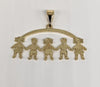 Plated Three Girls and Two Boys Pendant