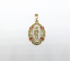 Plated Tri-Color Saint Jude Pendant