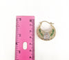 Plated Multi-Tone Virgin Mary Basket Earring