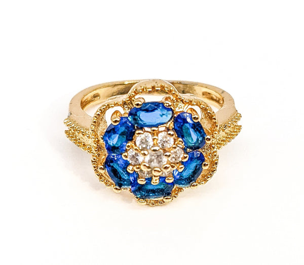Plated Elegant Stone Ring