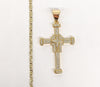 Plated Cross 2mm Star Chain Necklace