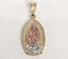 Plated Tri-Color Virgin Mary Pendant