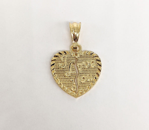 Plated Broken Heart Pendant*