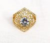 Plated Elegant Stone Ring