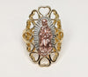 Plated Tri-Gold Virgin Mary Adjustable Ring