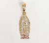 Plated Tri-Color Virgin Mary Pendant
