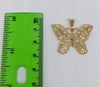 Plated Butterfly Pendant and Figaro Chain Set