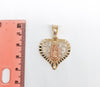 Plated Heart with Virgin Mary Pendant