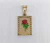 Plated Rose Flower Pendant
