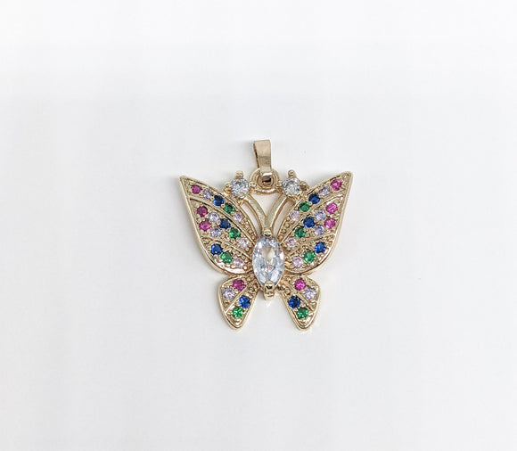 Plated Butterfly Pendant