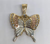 Plated Tri-Gold Butterfly Pendant