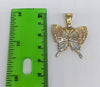 Plated Tri-Gold Butterfly Pendant