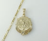 Mexican Centenario style gold plated figaro chain necklace with 4mm links. 
Gold plated chain necklace featuring classic