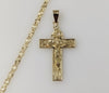 Virgin Mary Jesus Christ Crucifix Cross Plated 4mm Star Chain Catholic Jewelry