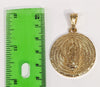 Plated Virgin Mary Medal Pendant With Optional 14K Rope Braided Chain Necklace