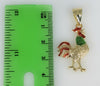 Multicolor Dainty Rooster 14K Plated Twist Chain Fashion Necklace