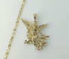 Plated Large Archangel Saint Michael 4mm Star Chain Necklace