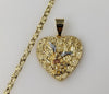 Gold plated Archangel Saint Michael star-shaped chain necklace with chain link design.

Or 

Gold plated star-shaped Arc