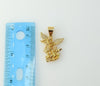 A small sterling star pendant with an archangel symbol.
A delicate star-shaped pendant featuring an archangel's image.
A