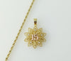 Dainty multicolor rope and braided chain necklace made from gold plated metal.