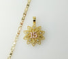 Gold plated multicolor anchor chain necklace with dainty 3mm flat links.
Gold plated anchor chain necklace featuring mul