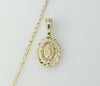 Trendy "Mis 15 Años" Blessed Virgin Mary Plated 2.5mm Star Chain Necklace