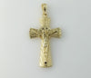 Plated Cross Jesus Crucifix Pendant Optional 14K 3mm-4mm Rope Chain Necklace