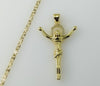 Spiritual Plated Small Cross Jesus Crucifix 14K 2.5mm-3mm Star Chain Necklace