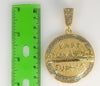 Large pendant featuring the Last Supper scene in gold plating.
Close-up of intricately designed gold-plated Last Supper