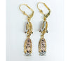 Gold Plated Tri-Color Virgin Mary Earring