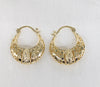 Plated Virgin Mary Basket Earring