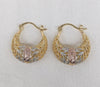 Plated Virgin Mary Basket Earring