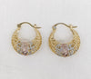 Plated Virgin Mary Basket Earring