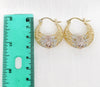 Plated Virgin Mary Basket Earring