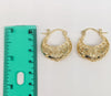 Plated Virgin Mary Basket Earring