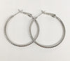 Rhodium Plated Hoop Earring