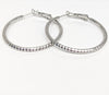 Rhodium Plated Hoop Earring