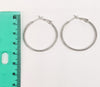 Rhodium Plated Hoop Earring