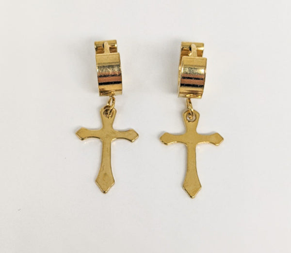 Stainless Steel Cross Earring