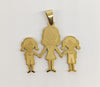 Stainless Steel Mom and Two Girls Pendant