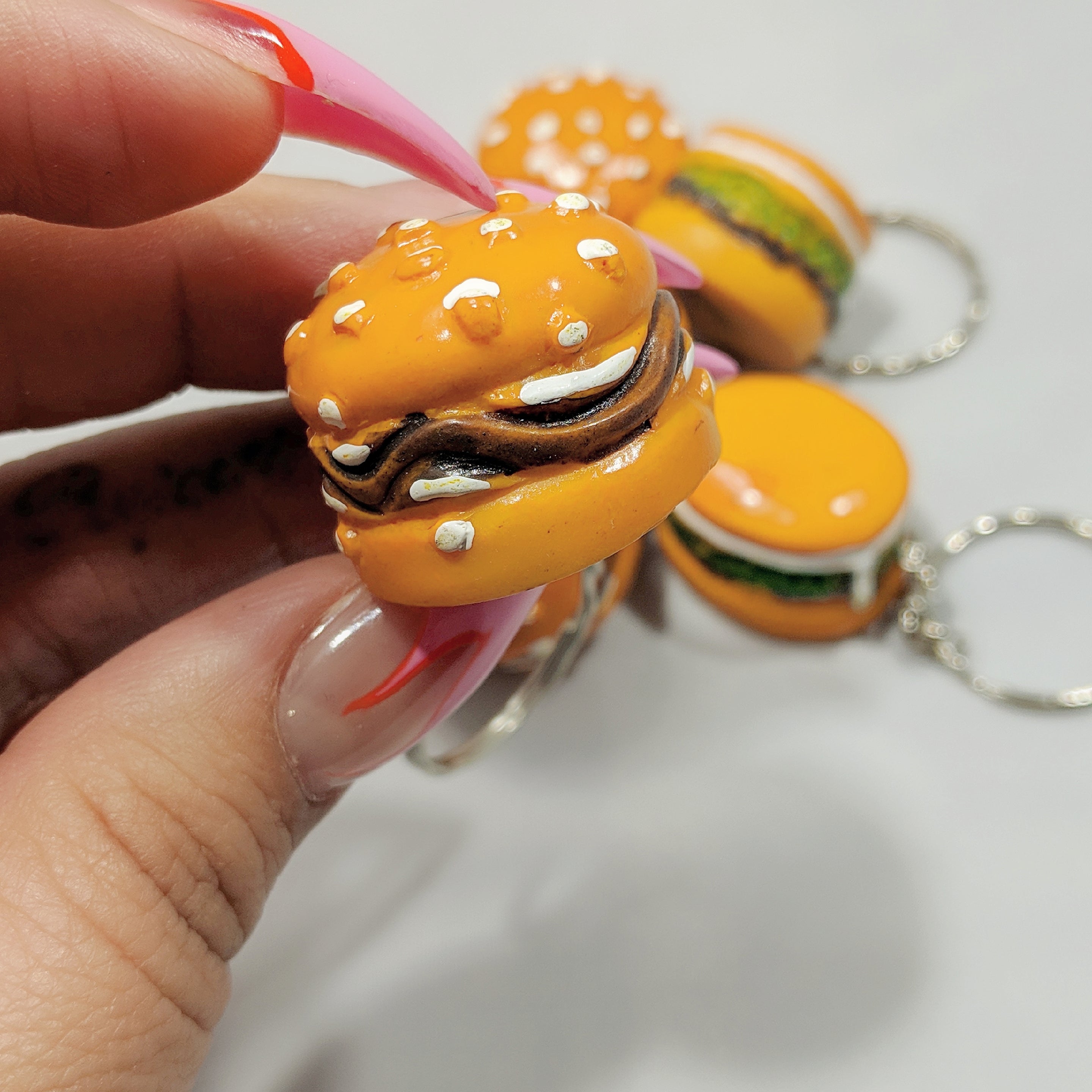 Seeded Burger Keychain