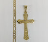 Plated Cross Pendant and Figaro Chain Set*
