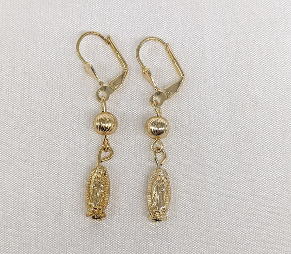 Plated Virgin Mary Earring