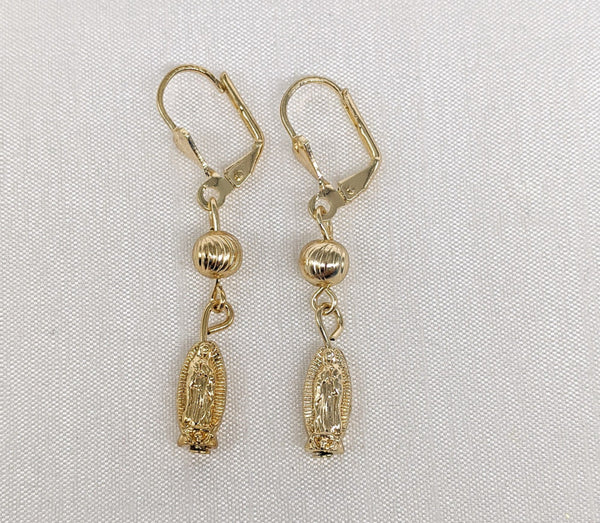 Gold Plated Virgin Mary Earring