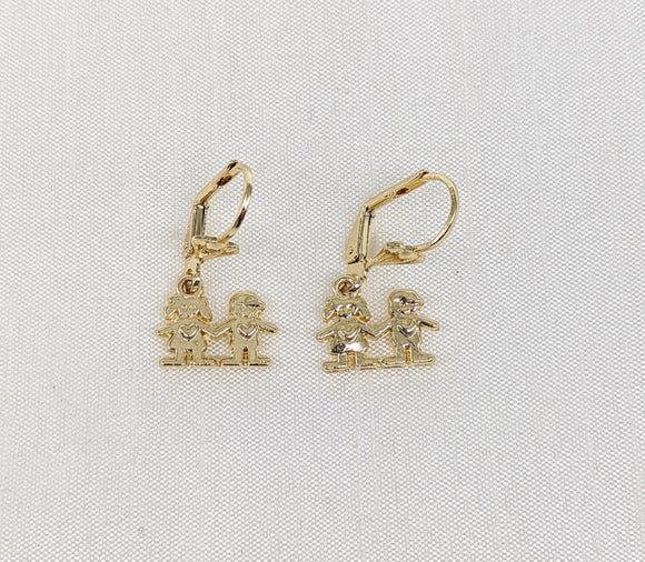 Gold Plated Girl and Boy Earring