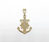 Plated Anchor with Cross Pendant