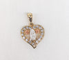 Gold Plated Heart with Virgin Mary Pendant