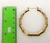 Plated 45mm Bamboo Style Hoop Earring