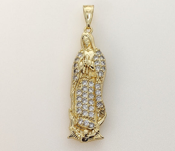 Plated Large Virgin Mary Pendant