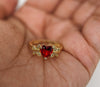 Plated Red Heart with Butterfly Ring*